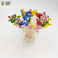 Popular flamingo Design Disposable Bamboo Fruit Cocktail Sticks Picks